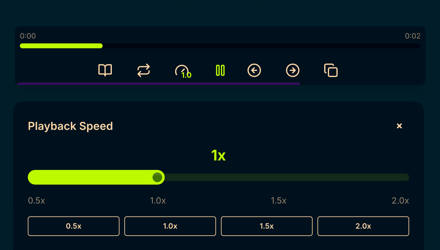 Sentence audio